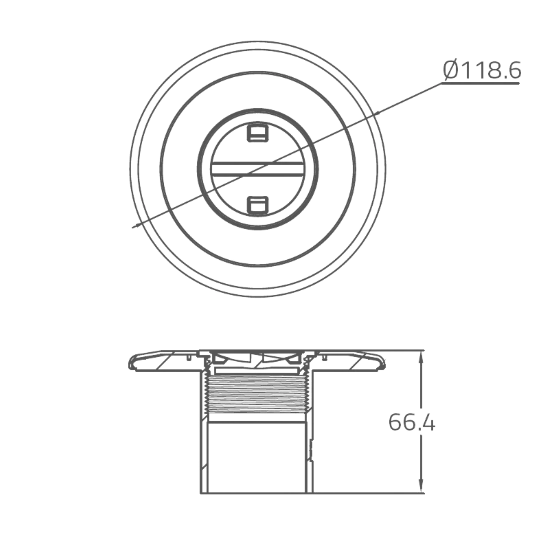 Concrete Pool Vacuum Fitting